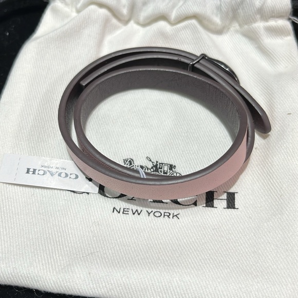 Coach Signature Double Wrap Leather Bracelet - Picture 5 of 5